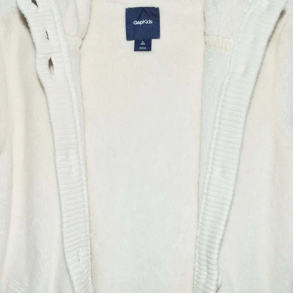 GapKids SUPER Soft Inside and Out Hoodie Sweater with Buttons - Large (1…